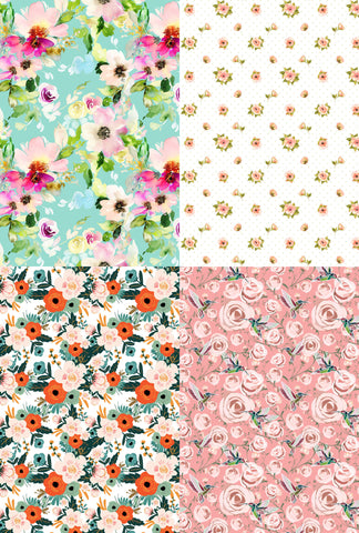 Flowers Squared Photo Backdrop