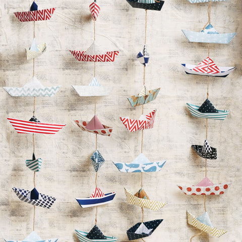 Paper Boats Photo Backdrop