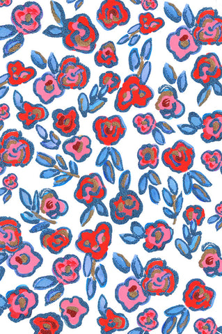 Painted Flowers Photo Backdrop
