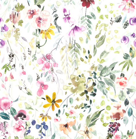 Painted Wild Flowers photo background