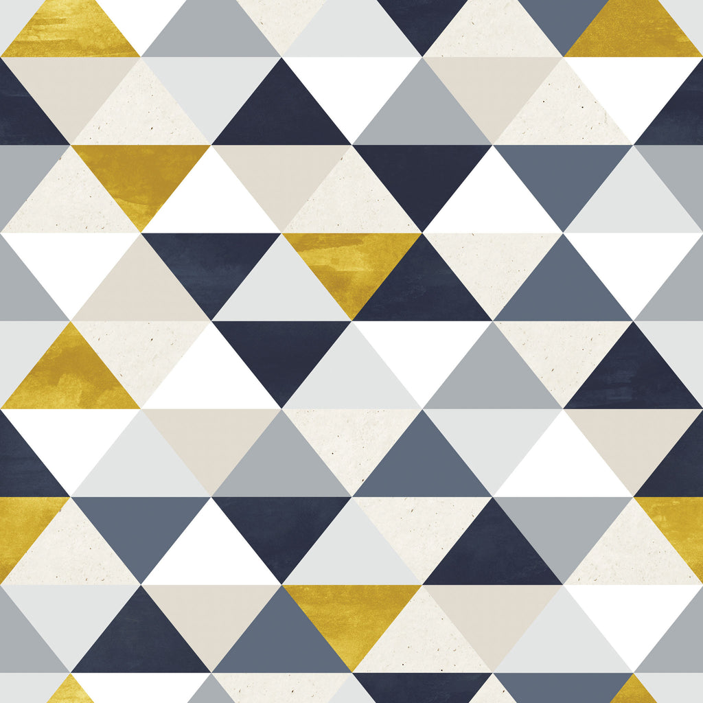Blue & Gold Triangles Photo Background 