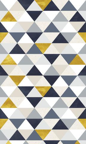 Blue & Gold Triangles Photo Background
