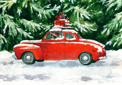 Christmas Car Photo Backdrop
