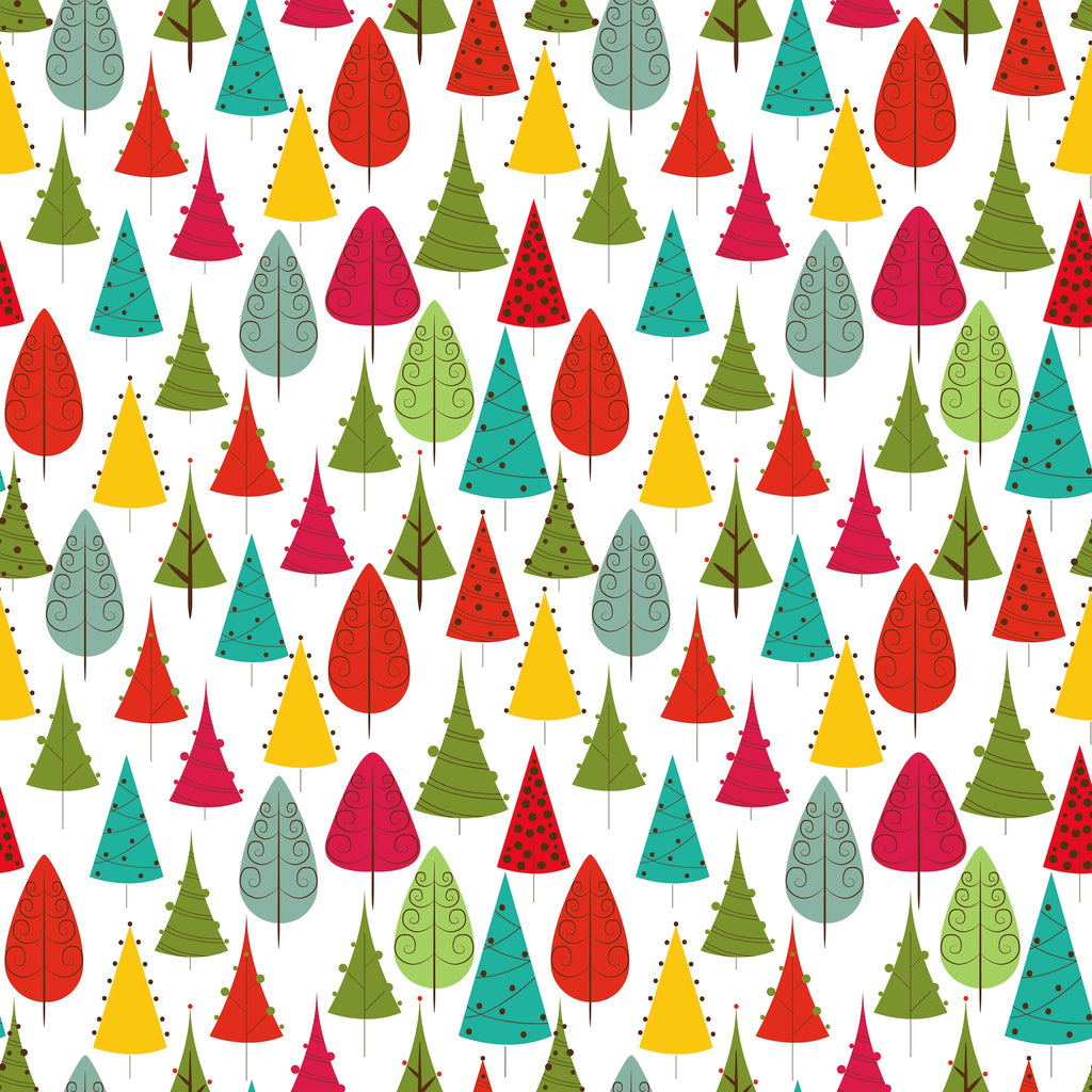 Colorful Christmas Trees Photo Background 