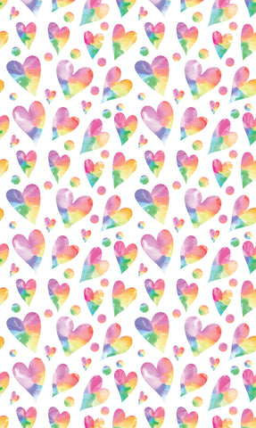 Rainbow Hearts Photo Backdrop