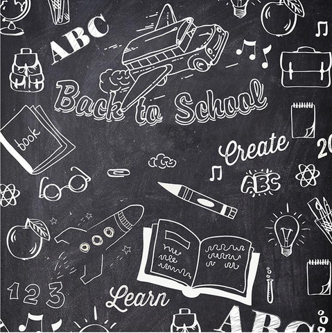 Back to School Chalkboard Photo Background