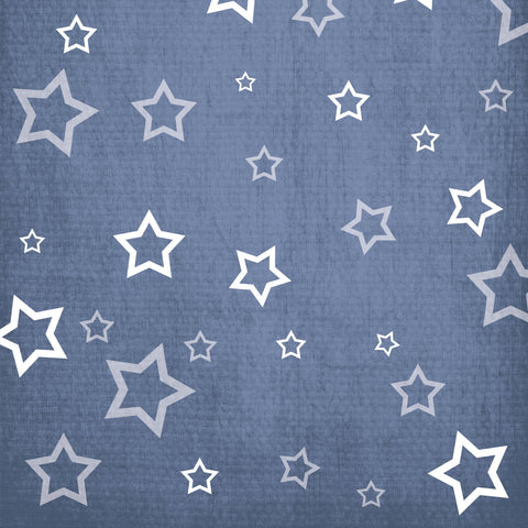 Stars on Blue Denim Photo Background
