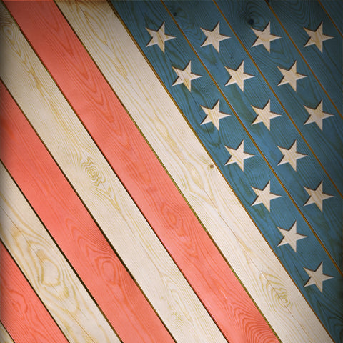 Wood American Flag Photo Backdrop
