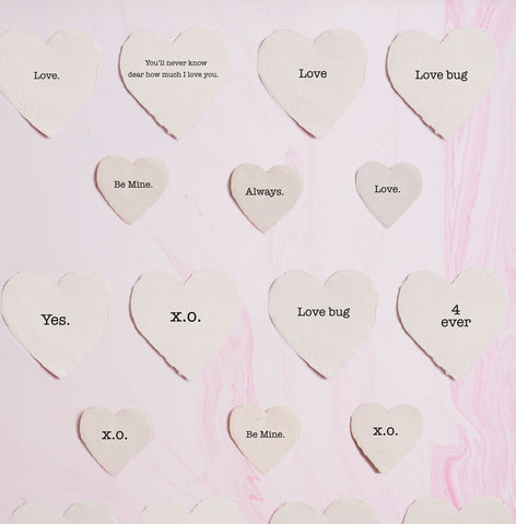Paper Hearts Quotes Photo Backdrop